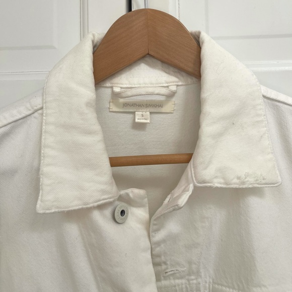 Jonathan Simkhai White Macrame Crochet Button Down Jacket - Picture 16 of 16